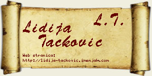 Lidija Tacković vizit kartica